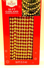 NEW 18 FT GOLD BEAD GARLAND HOLIDAY TIME WEDDING PARTY FREE SHIPPING