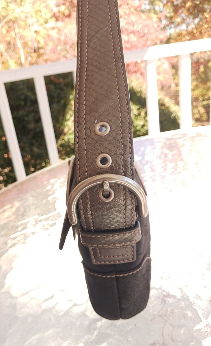 Coach MINI 8K38 Vintage Soho Black Signature C Canvas w/Snake