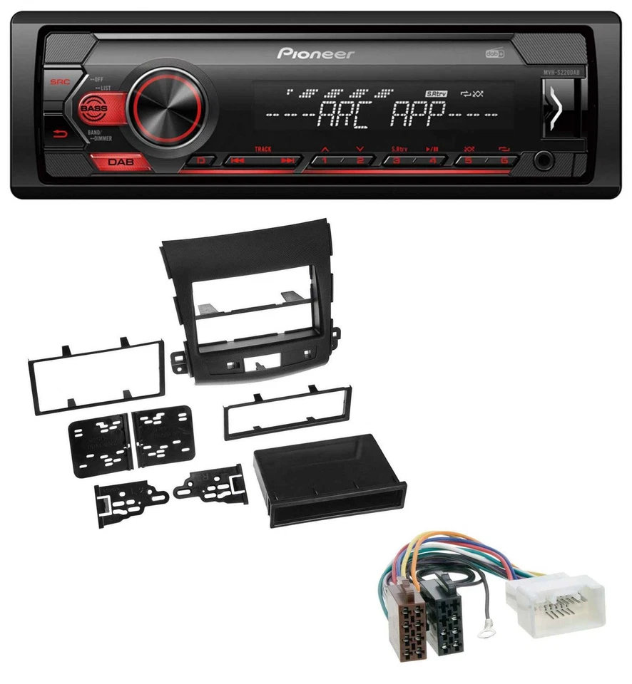 Pioneer DAB 1DIN MP3 AUX USB Autoradio für Citroen C-Crosser Mitsubishi Outlande - Bild 1 von 4