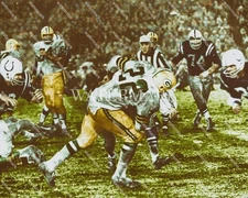 E442 Elijah Pitts Green Bay Packers Mud Game 8x10 11x14 16x20 Oil Paint Photo