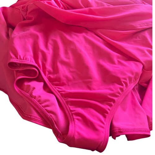 Lands End Womens Large 14/16 Swimsuit Swim Dress Pink Adjustable Strap Pull On - Picture 4 of 19