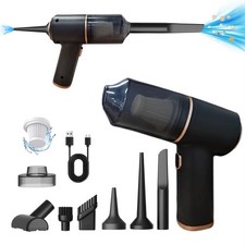Handheld Mini Air Blower/Car Vacuum Cleaner, Rechargeable Electric Air Black