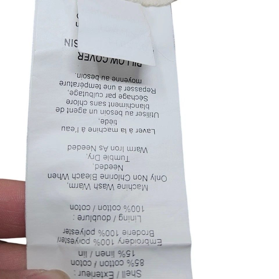 Pottery Barn Tean Pink Ikat Cotton Linen 19x19 in Throw Pillow Polka Dot  - Image 3 of 4