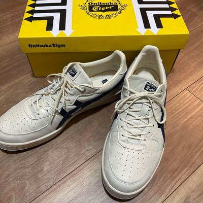 Onitsuka Tiger GSM SD Low Top Sneakers Cream x Navy Leather Lace-up Men's US12.5