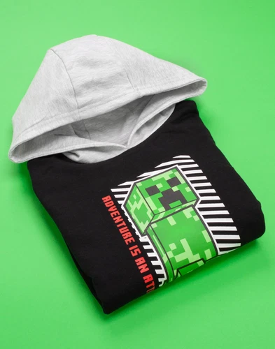 Minecraft Black Creeper Placement Print Hoodie Boys