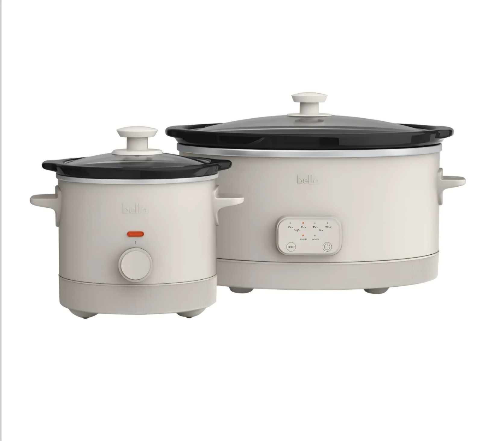 BELLA 6Qt & 2Qt Slow Cooker Set &ndash; Programmable, Nonstick, 