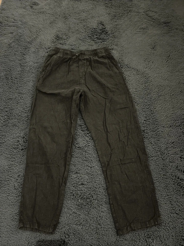 H&M-  unisex Leinen Hose Relaxed-  11-12Y - Schwarz