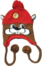 Buc-ee's Beaver Beanie Earflap- Gloves Mittens- Winter Warm Cold Hat - Soft - Yo