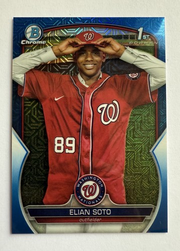 2023 Bowman Chrome Prospects #BCP-177 Elian Soto BLUE MOJO /150 Non Auto Mega