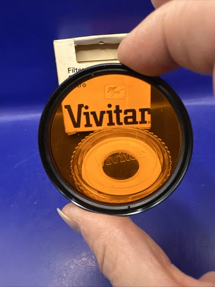 Tornillo de filtro de lente de vidrio Vivitar Orange O2 55 mm NOS EN JAPÓN Foto 4 de 4