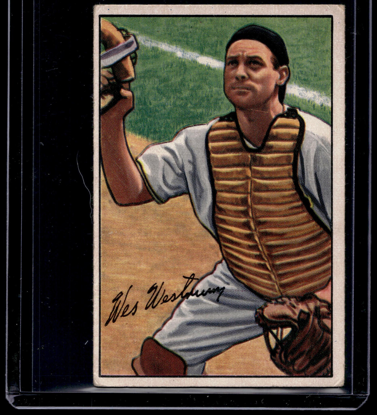 1952 Bowman #74 WES WESTRUM New York Giants EX