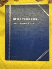 Vtg Whitman #9023 1851-1873 Silver Three Cent Coin Folder Album