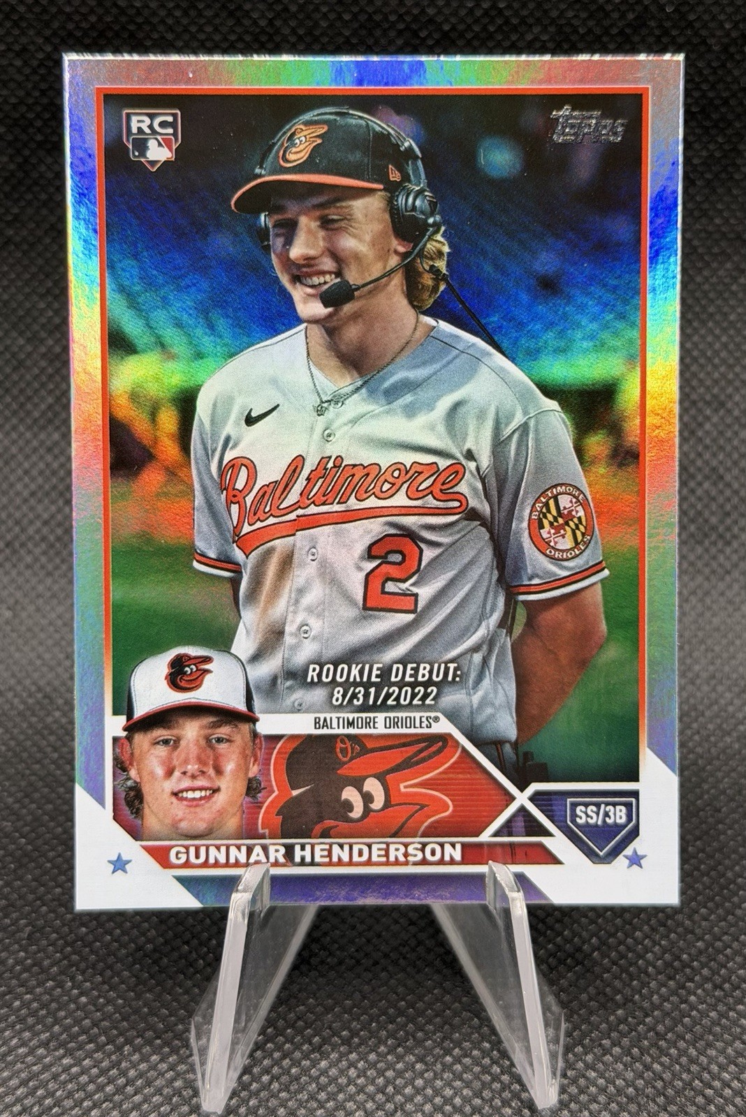 2023 Topps Update Series - Rookie Debut Gunnar Henderson #US18 Rainbow Foil (RC)