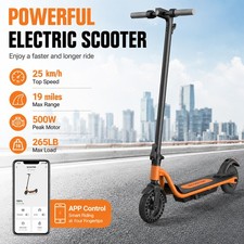 Electric Scooter Adult Folding E-Scooter 500W Long Range 15MPH Fast Speed w/ APP
