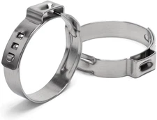 50 Pack 1 Inch PEX Cinch Clamps, Stainless Steel Crimp Rings for PEX Tubing, Pip