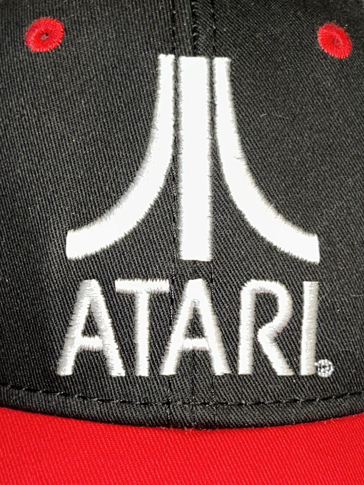 ATARI HAT CAP ADJUSTABLE SNAPBACK BLACK RED - image 2