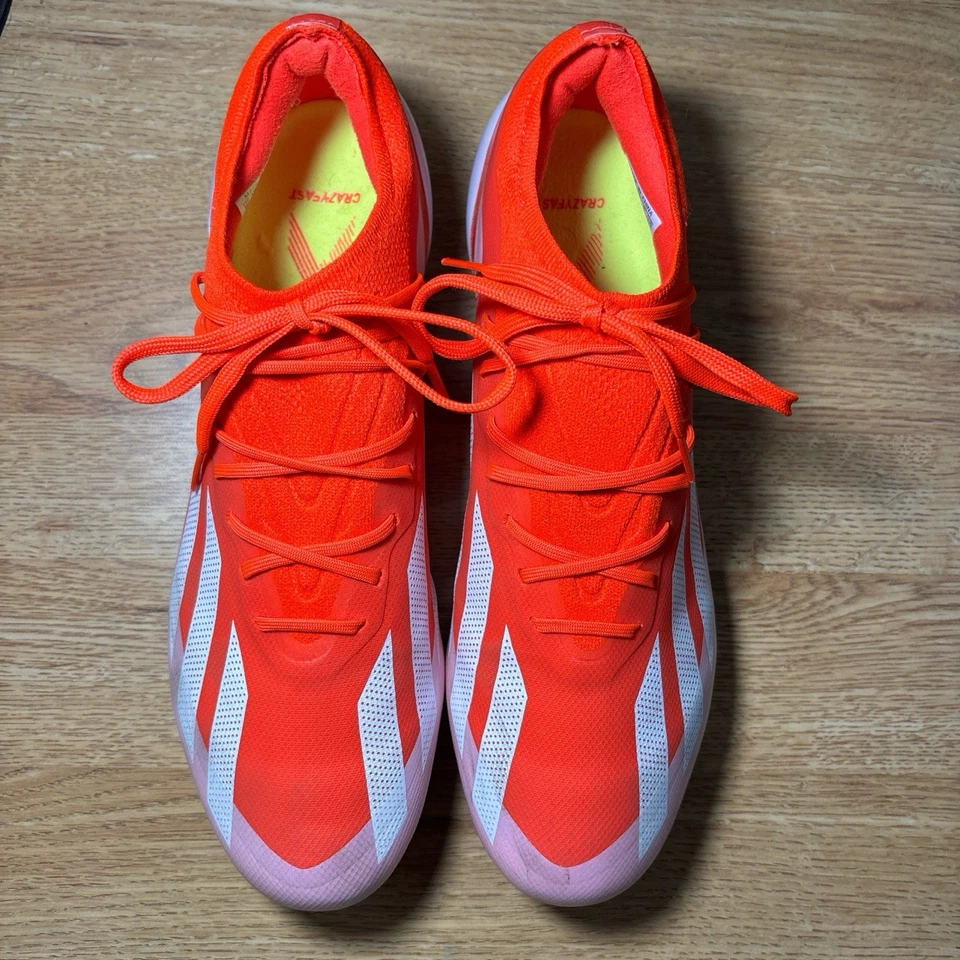 Botas de fútbol Adidas X Crazy fast FG en audaz tachuelas rojas, blancas y amarillas Foto 2 de 2