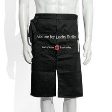 Lucky Strike Sch&uuml;rze Barsch&uuml;rze Bistrosch&uuml;rze  Kellner kurz Schwarz Logo Klein