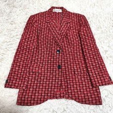 Christian Dior Vintage Seersucker Cotton Linen Tailored Jacket Women's M