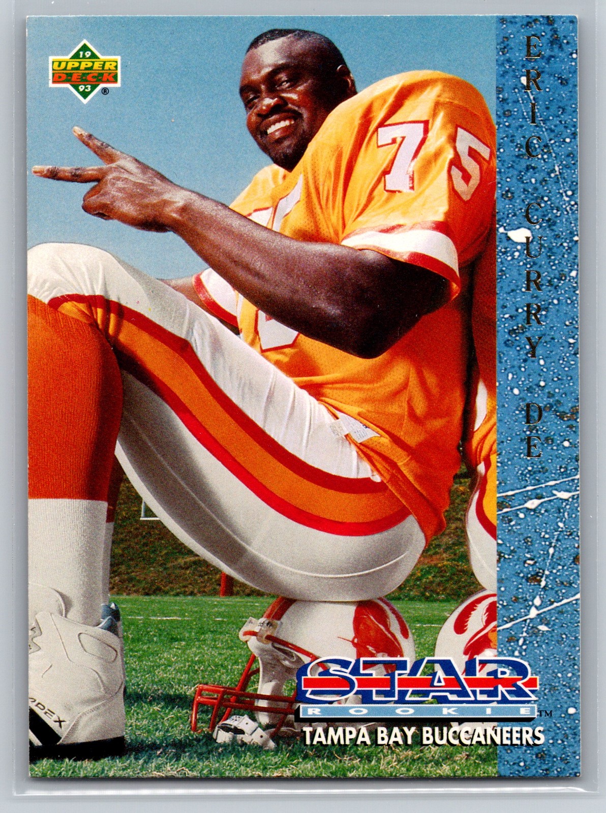 1993 Upper Deck Star Rookie Eric Curry #2 Tampa Bay Buccaneers DE RC