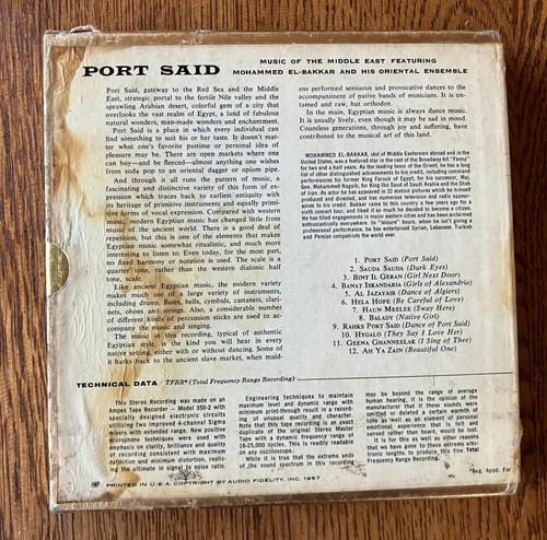 Port Said Music of the Middle East Audio Fidelity 4Track Stereo Reel 2 Reel Good - Bild 4 von 4