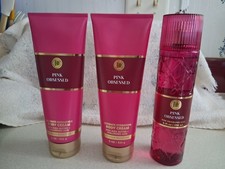 Bath  Body Works Pink Obsessed Fragrance Mist  2 Body Cream. Each 8 fl oz