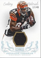 2013 Panini National Treasures Century Silver #26 Jermaine Gresham Jersey /49 FB