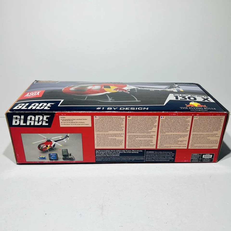 New Blade 130 X Red Bull RC Helicopter BO-105 CB BLH3880 Horizon Hobby BNF - Image 3 of 4
