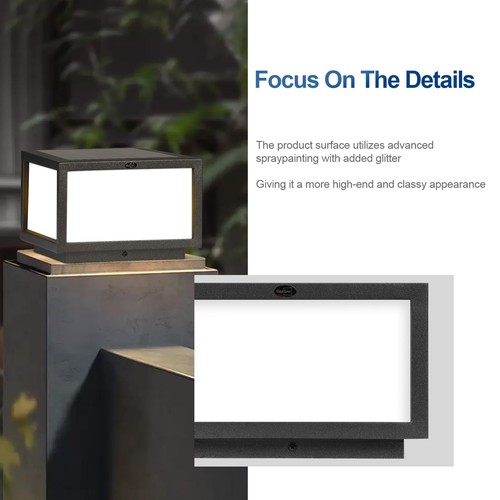 Solar Outdoor Post Cap Light, Stainless Steel LED Cap Lighting, Waterproof IP... - Picture 6 of 6