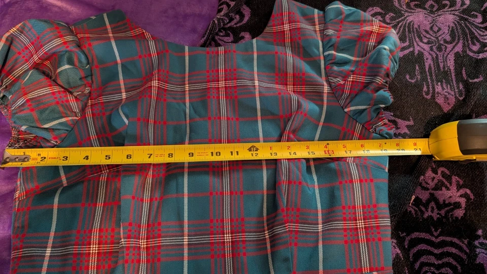 Vestido a cuadros vintage único Collectif Reino Unido 16 EE. UU. 12 Foto 3 de 4