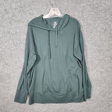 Kindred Bravely Womens Nursing Hoodie L Green Kangaroo Pocket Long Sleeve