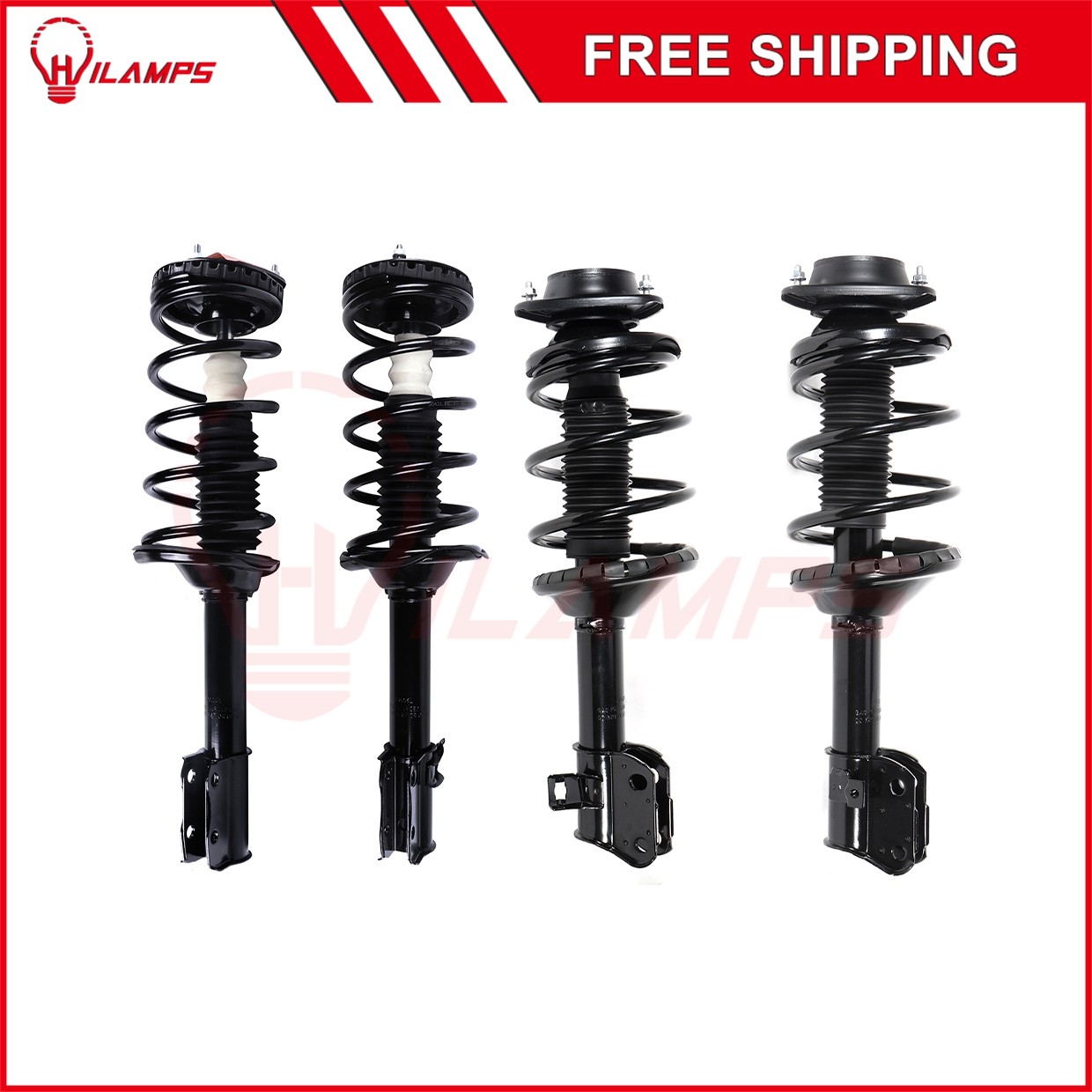 4 Front Rear Complete Struts Shocks Mounts Coil Spring For 98-02 Subaru Forester
