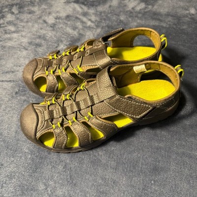 Faded Glory Boys Sport Fisherman Sandals with Lime Green Insole