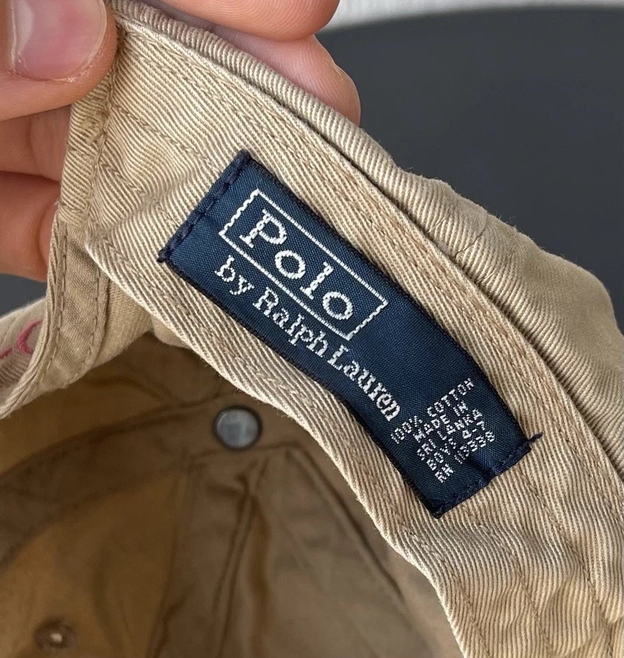 Gorra Polo Ralph Lauren Correa Trasera Niños Niños Jóvenes Talla 4-7 Años Beige Poni Foto 4 de 4