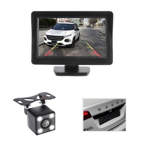 4.3'' Car Monitor HD Night Vision Reverse Camera Backup Rear View Parking Kit