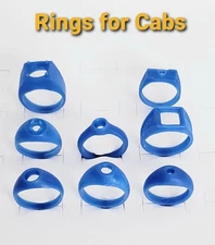 8 Rings For Cabs. Wax Jewelry Patterns For Lost Wax Casting 25-121