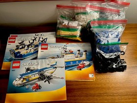LEGO Creator 4997 Transport Ferry Boat Ship Hovercraft Cargo Plane Car Truck