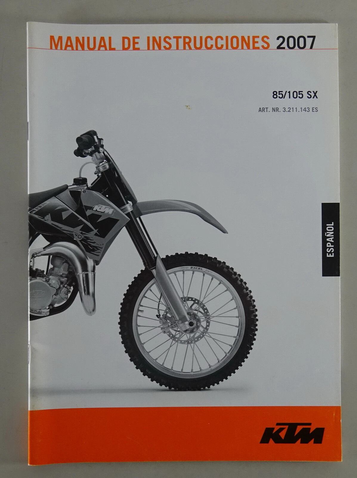 KTM 85 SX / 105 SX Instruction Manual - Year 2007