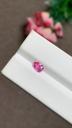 Zaffiro rosa non riscaldato certificato 0,98 carati PR 7x5 mm rosa dolce 100% originale naturale - Video 1 di 1