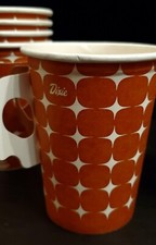 10 Vintage 50's 12oz. DIXIE CUP Hot Drink #4342 NOS Brand New ! Star Pattern