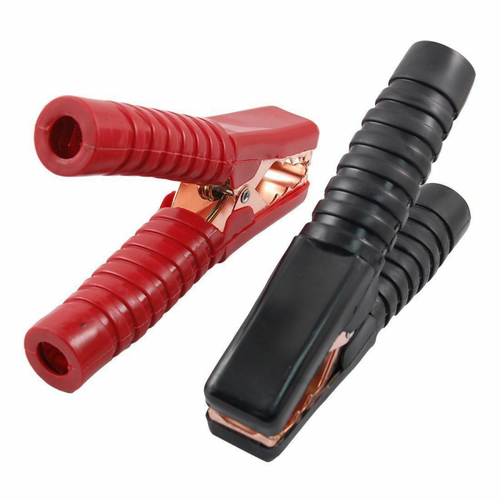 2 Pezzi Rosso + Nero Morsetti Coccodrillo Auto Morsetti Batteria Morsetto Coccodrillo 50/20 - Foto 4 di 10