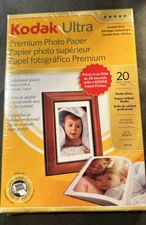 Kodak Ultra- Premium Photo Paper, Instant Dry, Studio Gloss, 4x6, 20 count, NEW