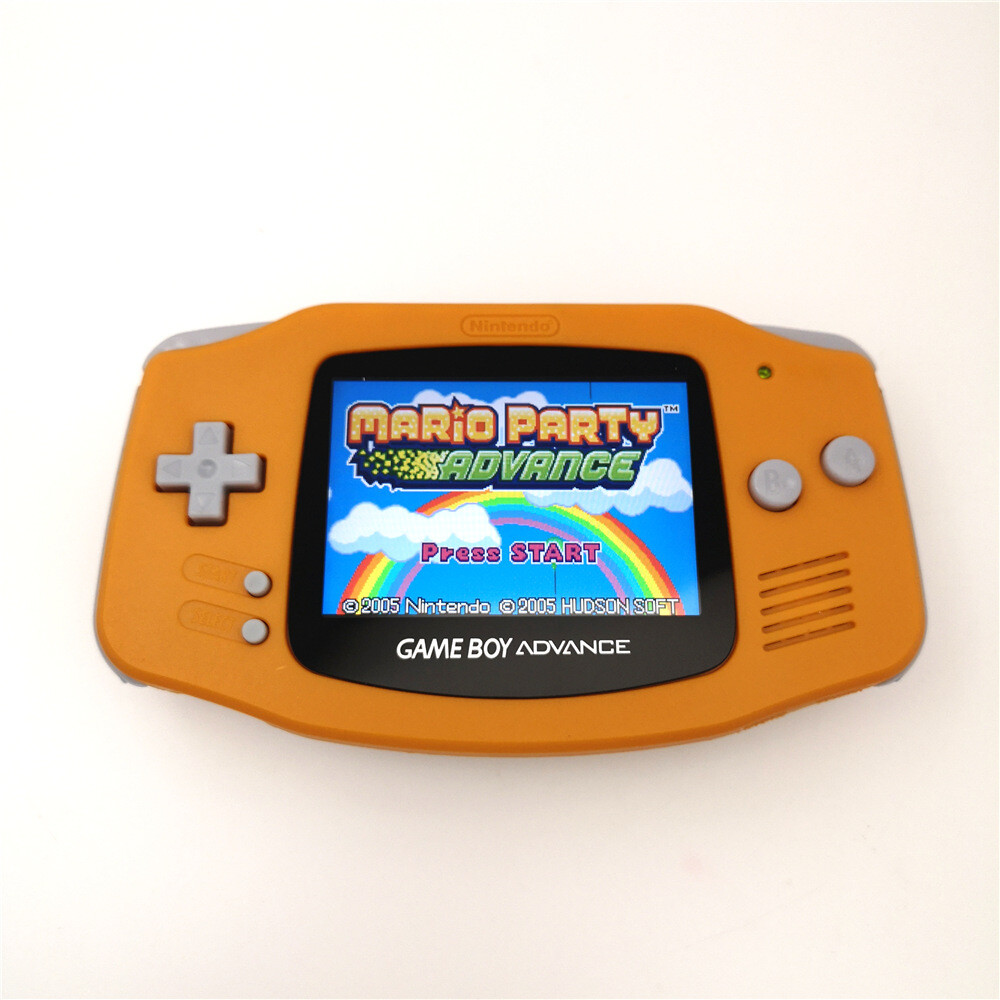Orange Game Boy Advance GBA Console with iPS Backlight Backlit LCD