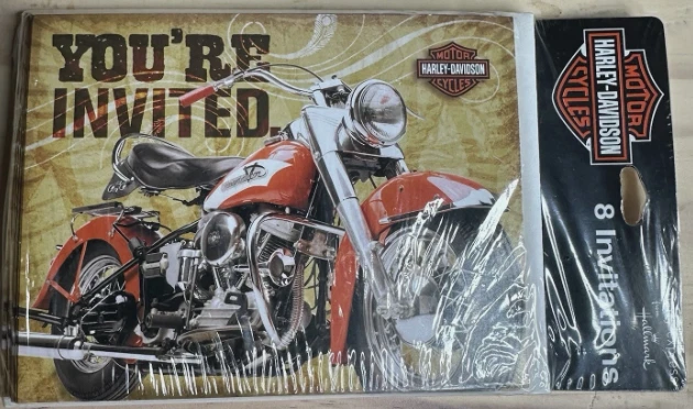 Harley Davidson Party Express Invitations by Hallmark (3 Packs Of 8) NEW SEALED - Image 2 of 3