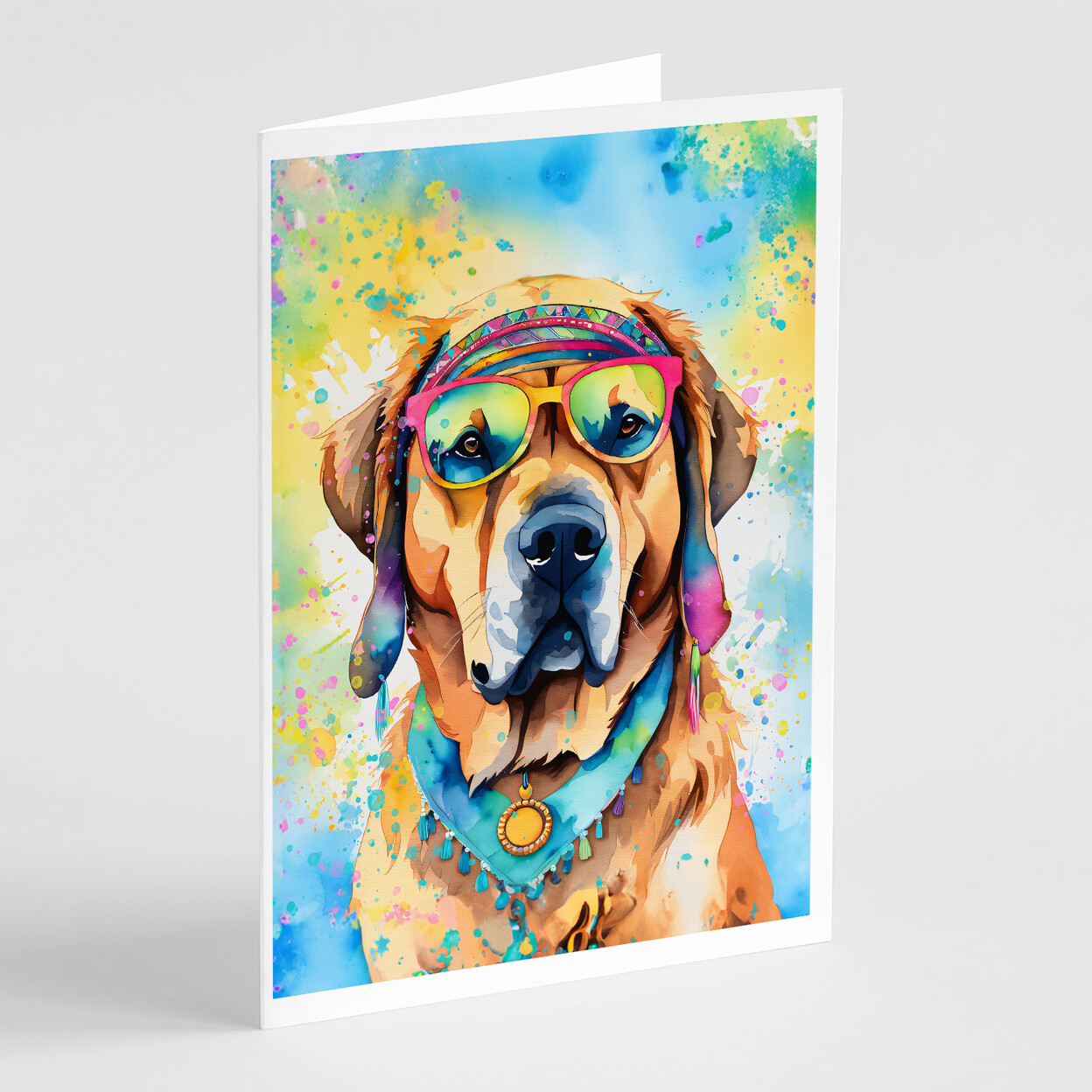 Mastiff Hippie Dawg Greeting Cards Pack Of 8 194030806227 eBay