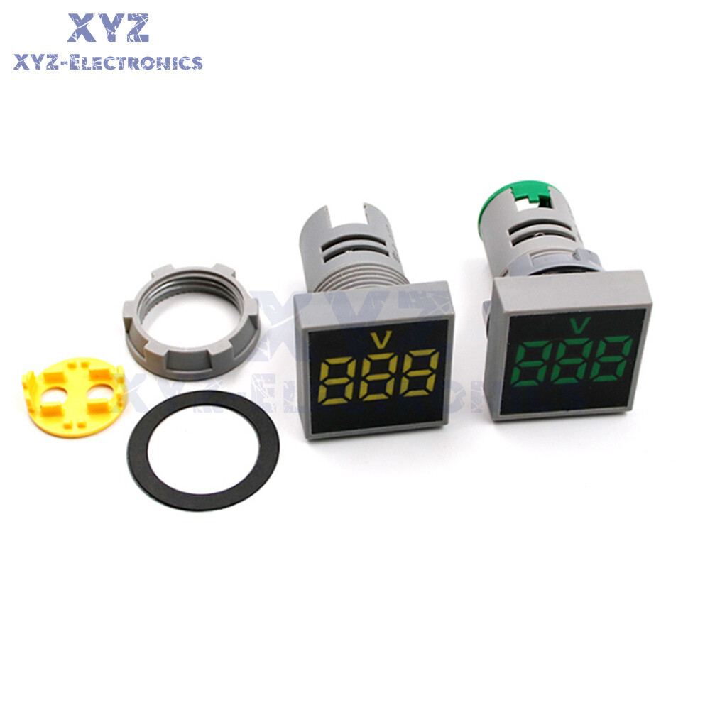VOLTMETRO DIGITALE TESTER QUADRATO 22mm PANNELLO MISURATORE DI