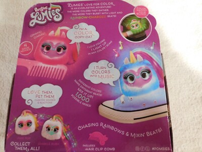 Pomsies Lumies Dazzle Gogo Rainbow Unicorn Interactive Pet #02141