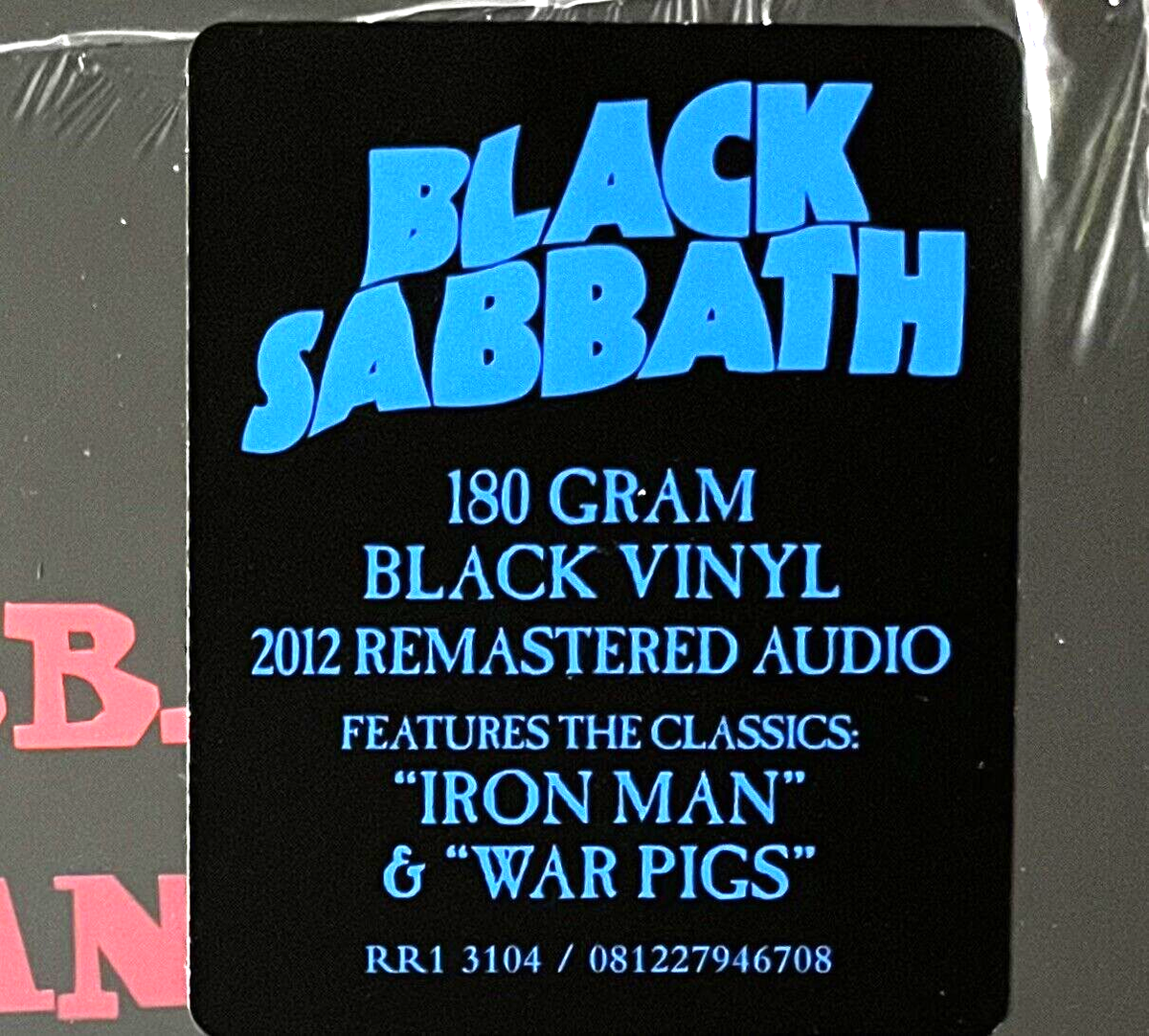 BLACK SABBATH Paranoid 2012 Remaster 180g Black Vinyl Sealed W