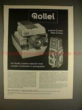 1962 Rollei Rolleiflex Camera Ad - Projects 3 Sizes 