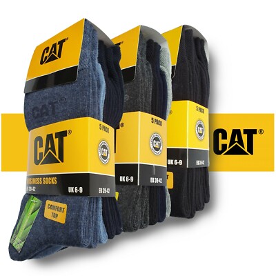 CAT Caterpillar Businesssocken 8 Farben MEGA-Auswahl, Schwarz,Blau,Grau Strümpfe